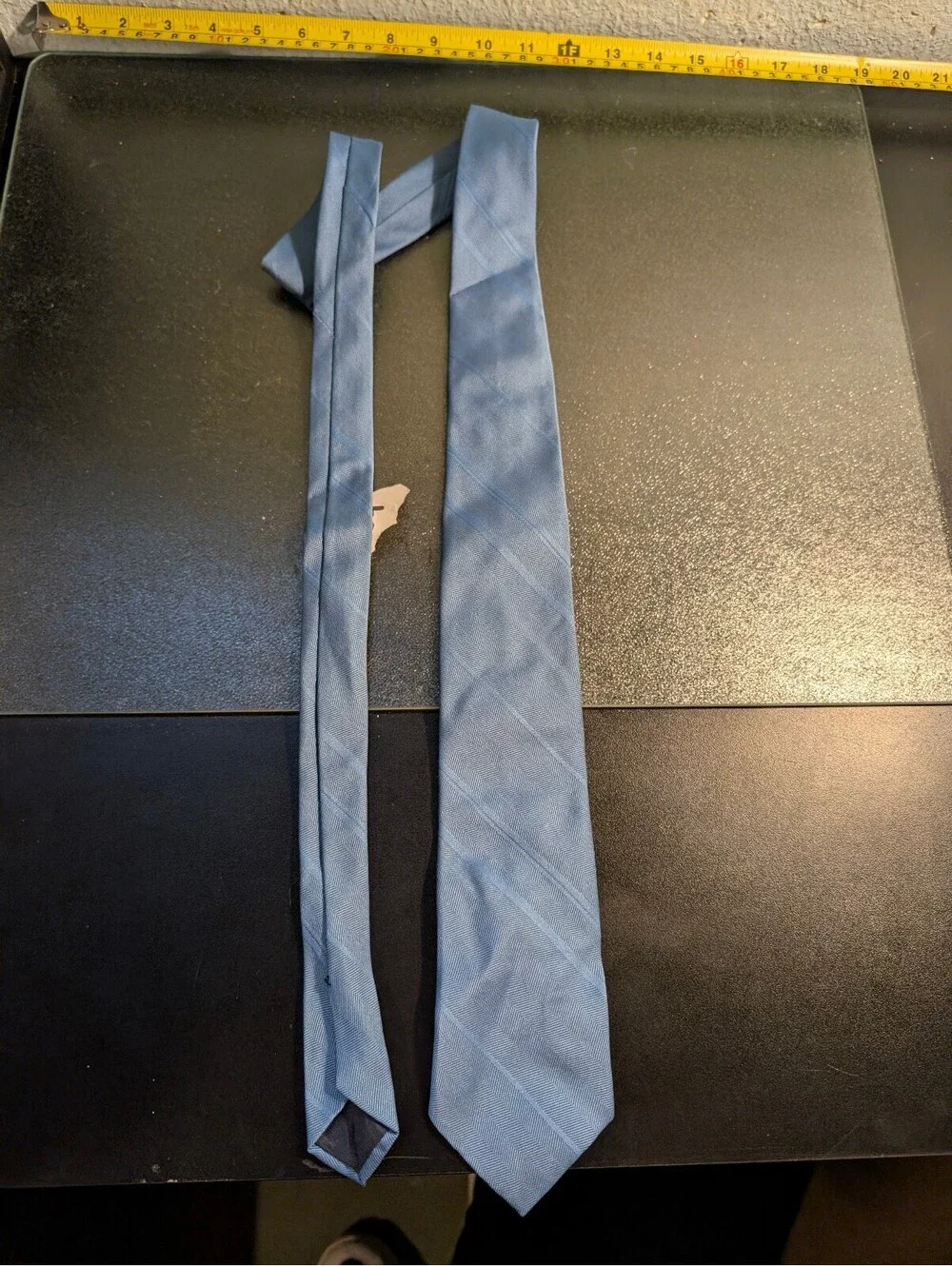 Ketch Light Blue Herringbone Textured Classic Men's Necktie | Neck Wear